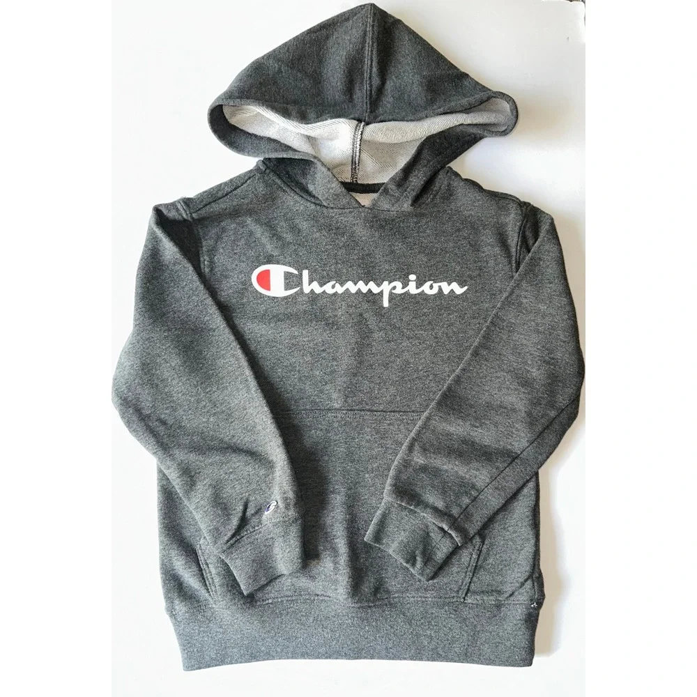 Champion Boys French Terry‎ Charcoal Gray Hoodie Size XS (5-6)